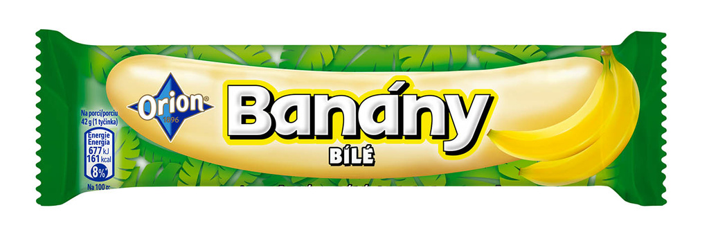 Banány v čokoládě - bílé / 45 g