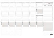 Plánovací týdenní stolní mapa - OS090 / A3