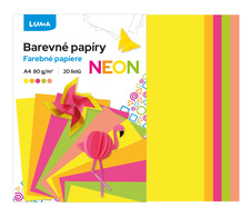 Papír barevný A4 70g / 20ks neon