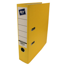 Pořadač A4 pákový prešpán Hit Office - hřbet 7,5 cm / žlutá